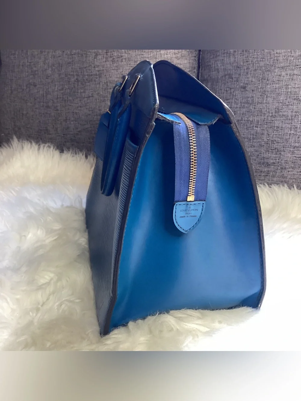 LOUIS VUITTON Blue Epi Riviera Tote bag